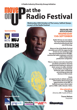 At the Radio Festival Wednesday 20Th October at the Lowry, Salford Quays, As Part of the Radio Festival