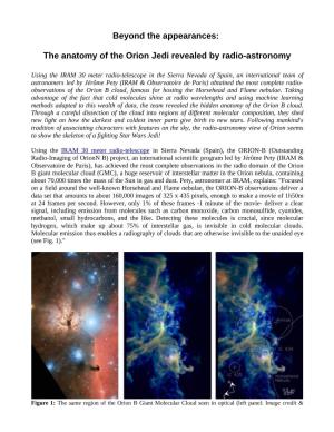 The Anatomy of the Orion Jedi Revealed by Radio-Astronomy