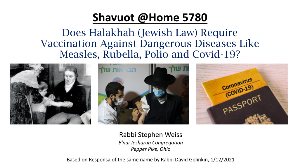 Rabbi Wiessvaccines in Halakhah Ver 2