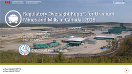 CMD 20-M25.A – Presentation from CNSC Staff – Regulatory Oversight