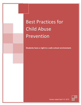 Best Practices for Child Abuse Prevention