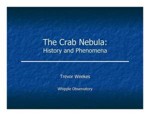 The Crab Nebula: History and Phenomena
