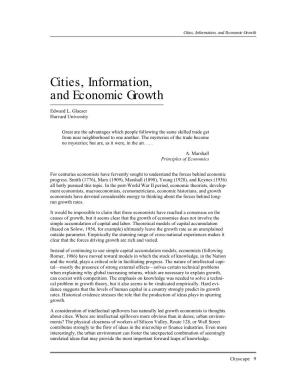 Cities, Information, and Economic Growth