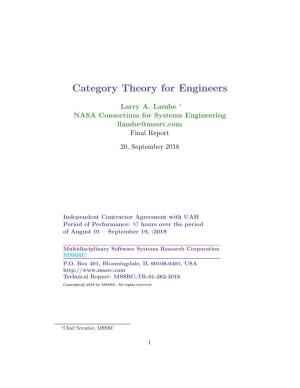 Category Theory for Engineers