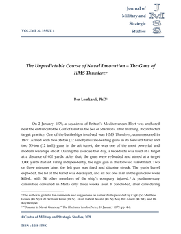 The Unpredictable Course of Naval Innovation – the Guns of HMS Thunderer