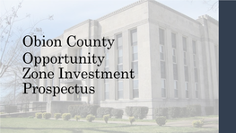 Obion County Opportunity Zone Investment Prospectus