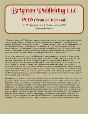 Print on Demand (POD)