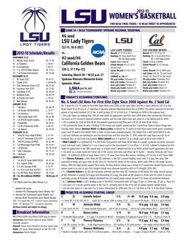 Game 34 Notes NCAA Tournament Regional Semifinal.Indd