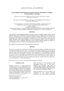 An Ecological View of the Proteocephalid Cestode