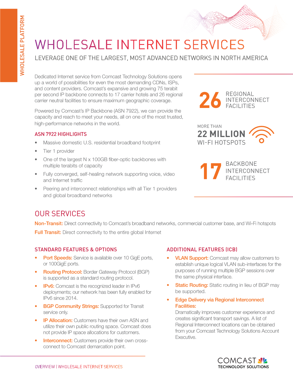 WHOLESALE INTERNET SERVICES OVERVIEW | WHOLESALE INTERNET SERVICES Ipv6: Is Supportedasastandard Routing Protocol