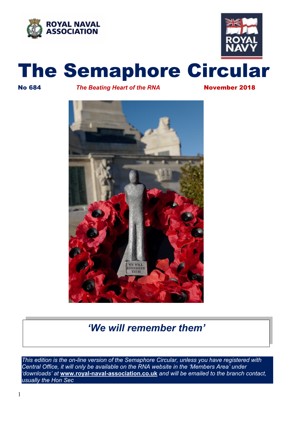 The Semaphore Circular No 684 the Beating Heart of the RNA November 2018