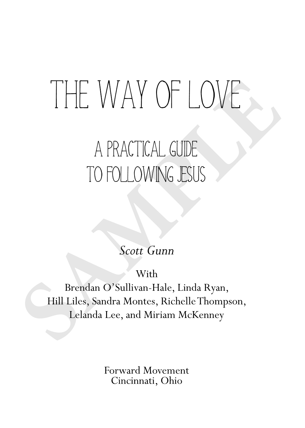 The Way of Love a Practical Guide to Following Jesus