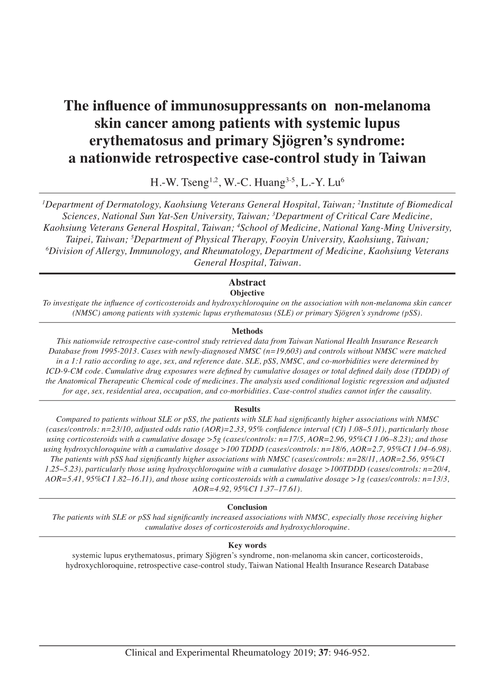 The Influence of Immunosuppressants on Non-Melanoma Skin Cancer