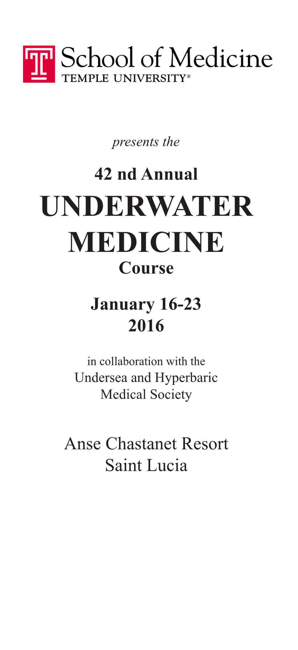 Underwater Medicine