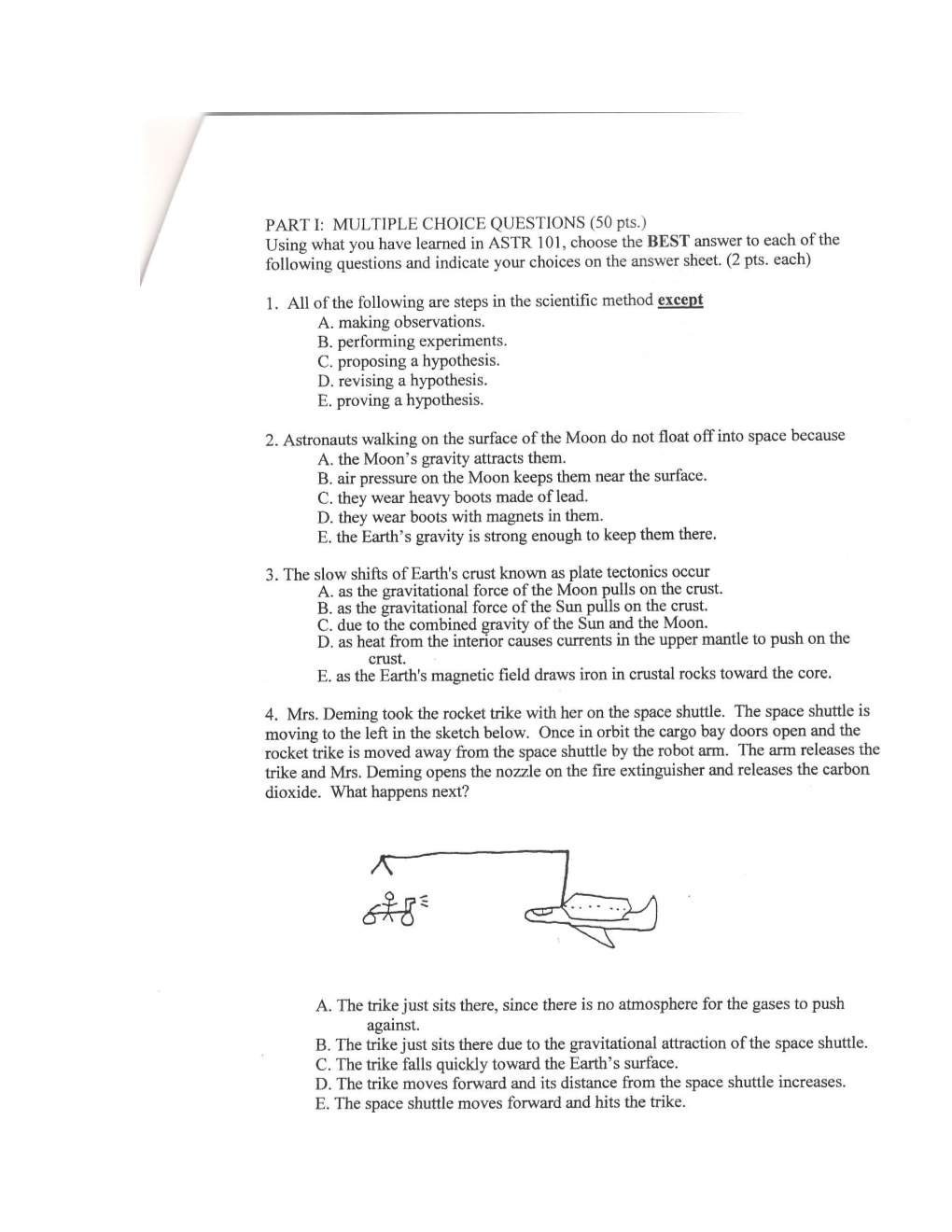 PART I: MULTIPLE CHOICE QUESTIONS (50 Pts s1