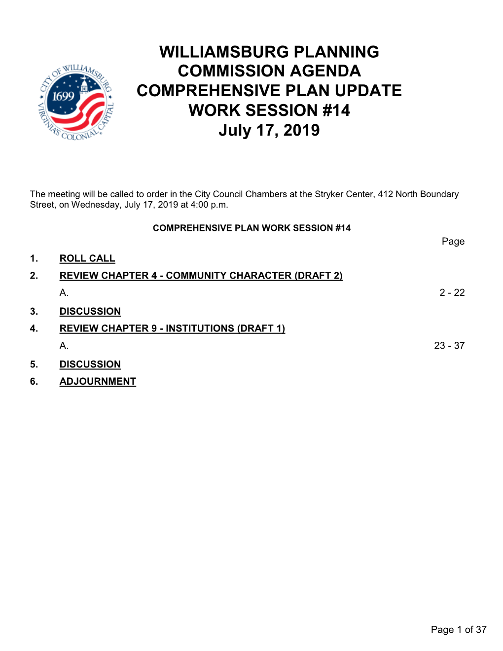 Planning Commission Work Session