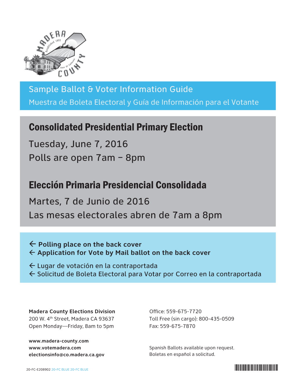 Consolidated Presidential Primary Election Elección