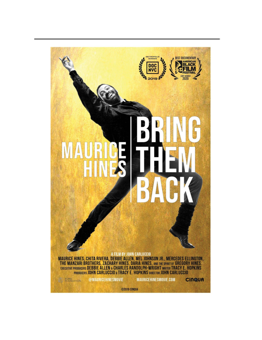 Maurice Hines: Bring Them Back – Documentary Film