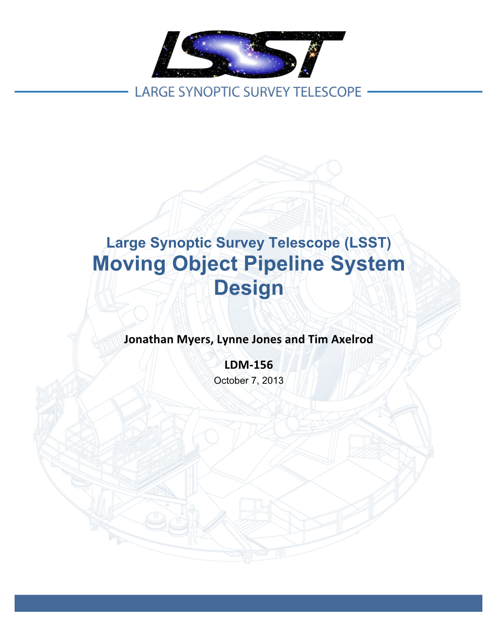 (LSST) Moving Object Pipeline System Design