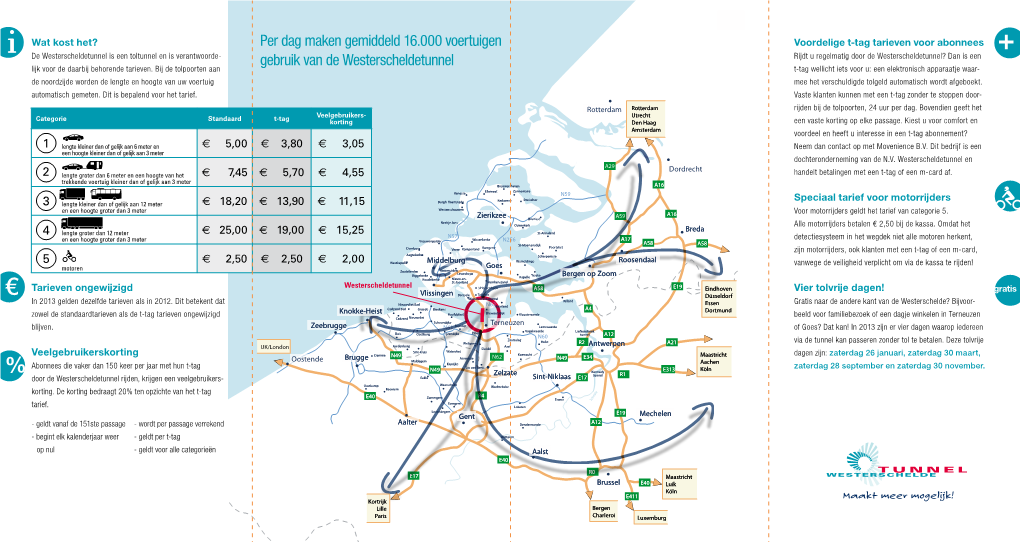 Per Dag Maken Gemiddeld 16.000 Voertuigen Gebruik Van De