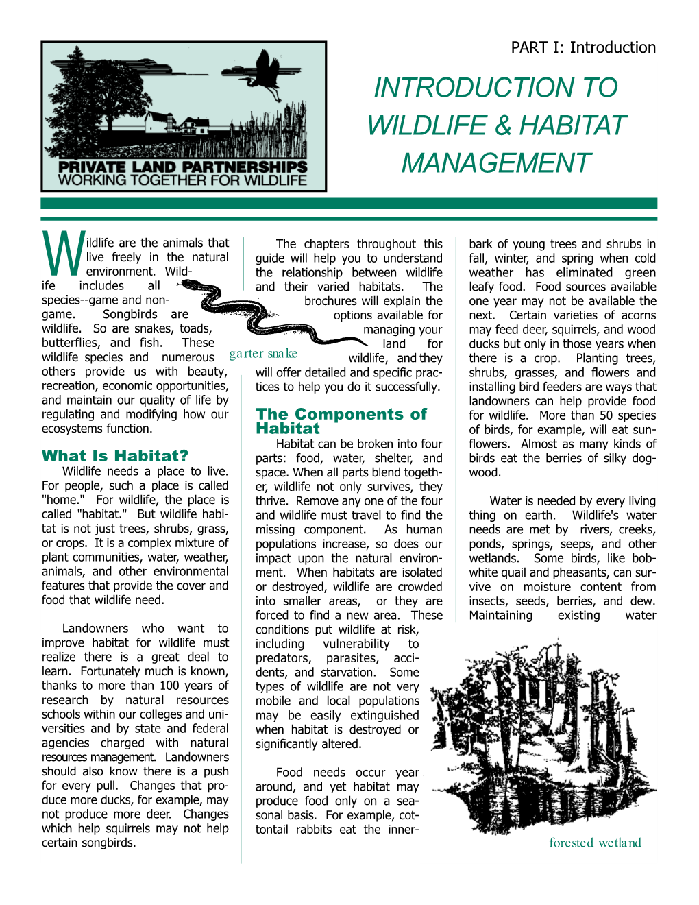 Introduction to Wildlife & Habitat Management