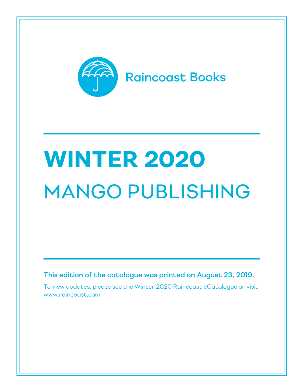 Winter 2020 Mango Catalogue