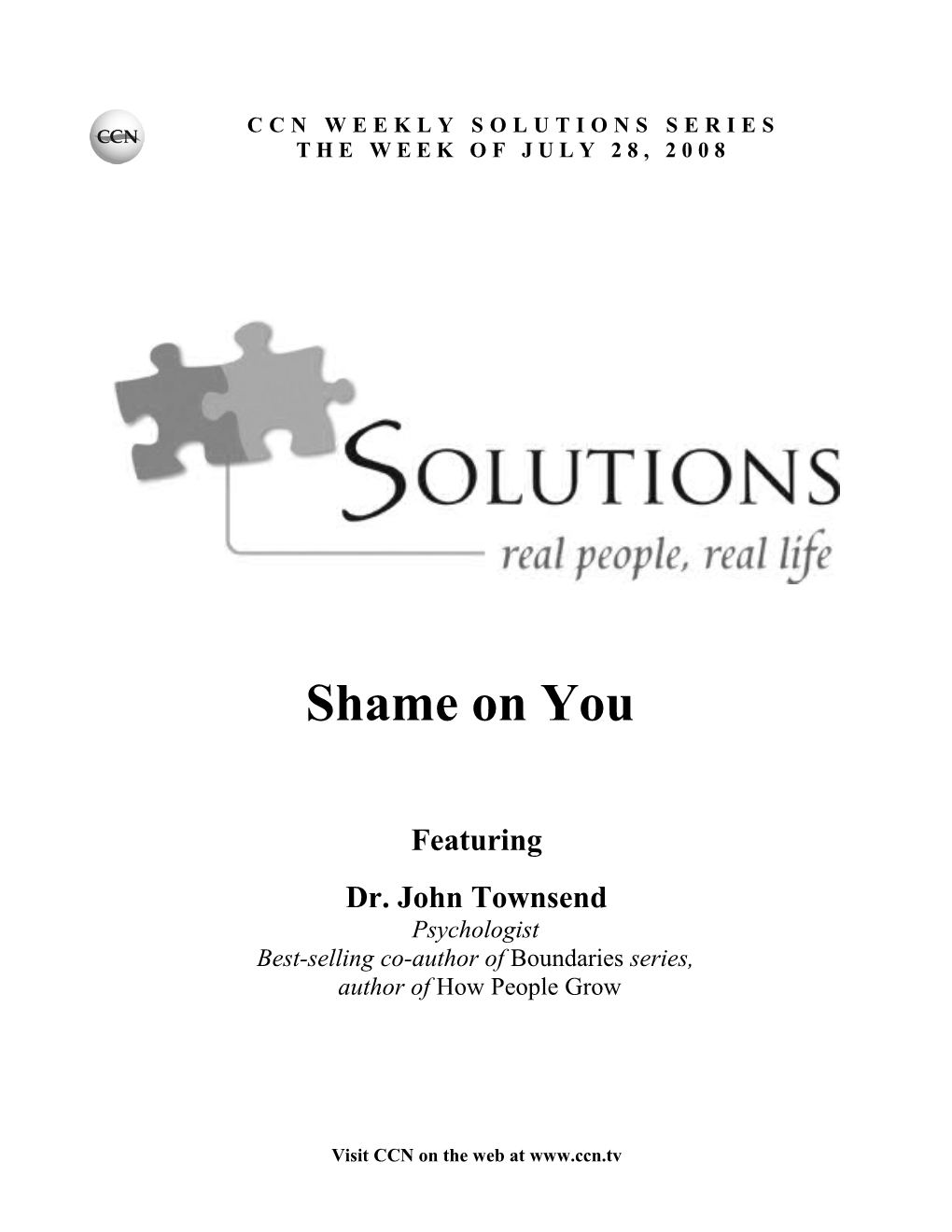 CCN Solutions: Shame on You Page 4