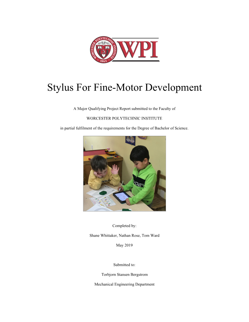 Stylus for Fine-Motor Development