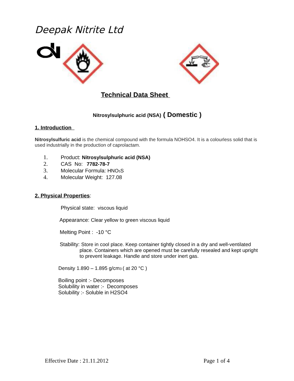 Deepak Nitrite Limitd