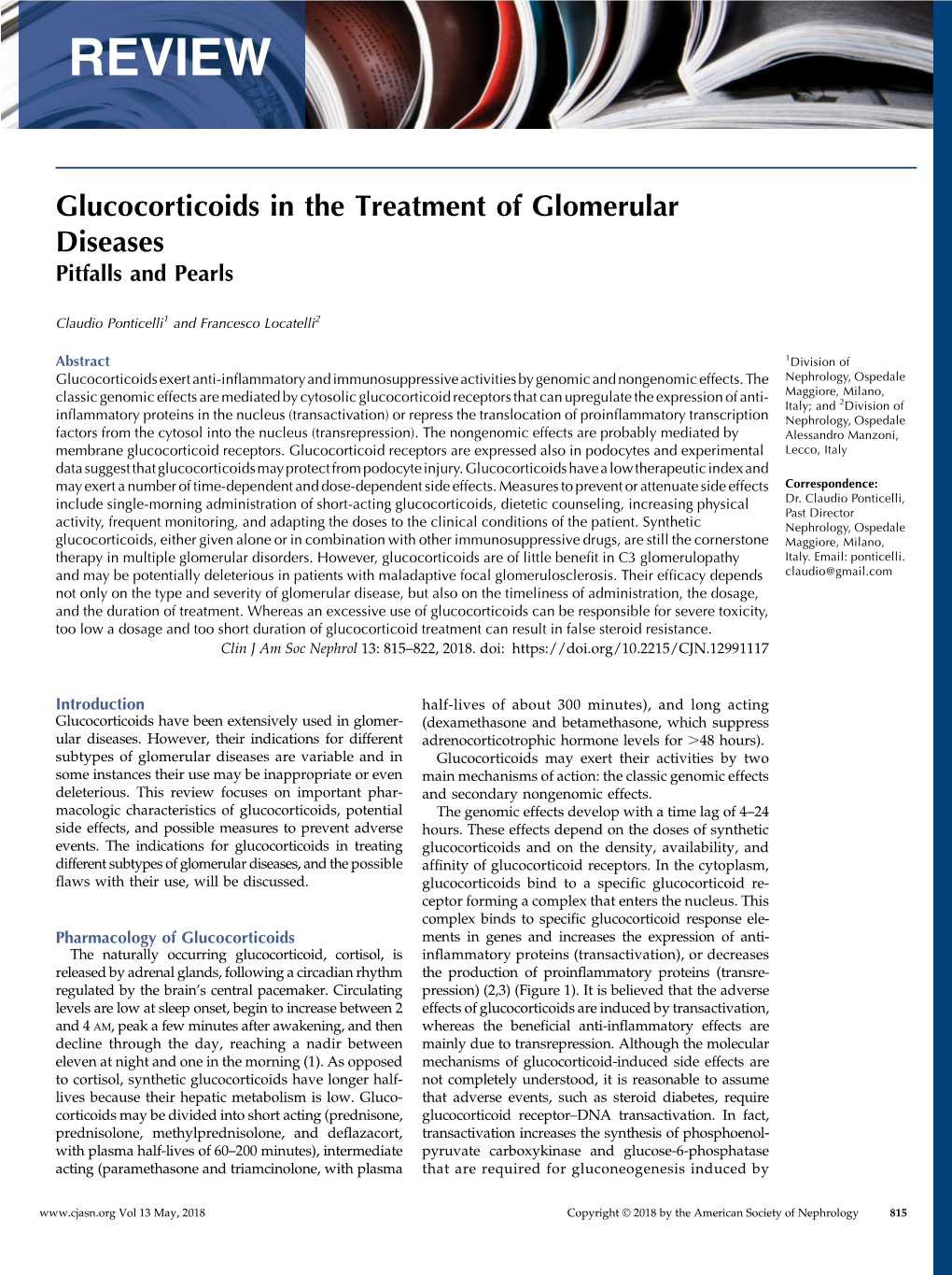 Glucocorticoids in the Treatment of Glomerular Diseases Pitfalls and Pearls