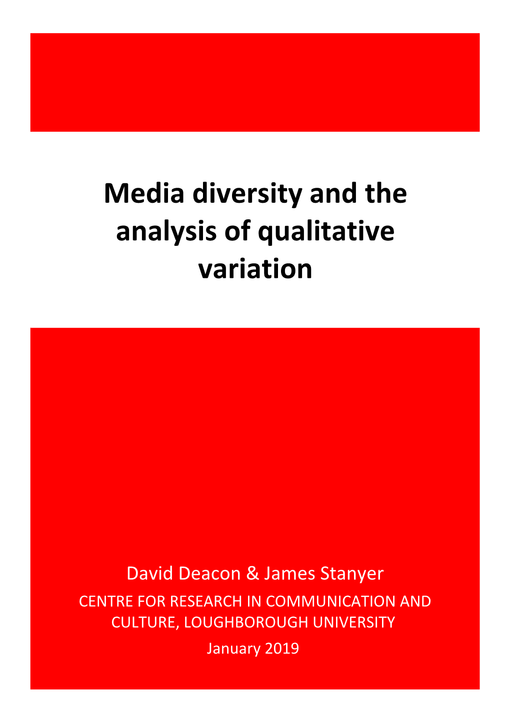 Media Diversity and the Analysis of Qualitative Variation