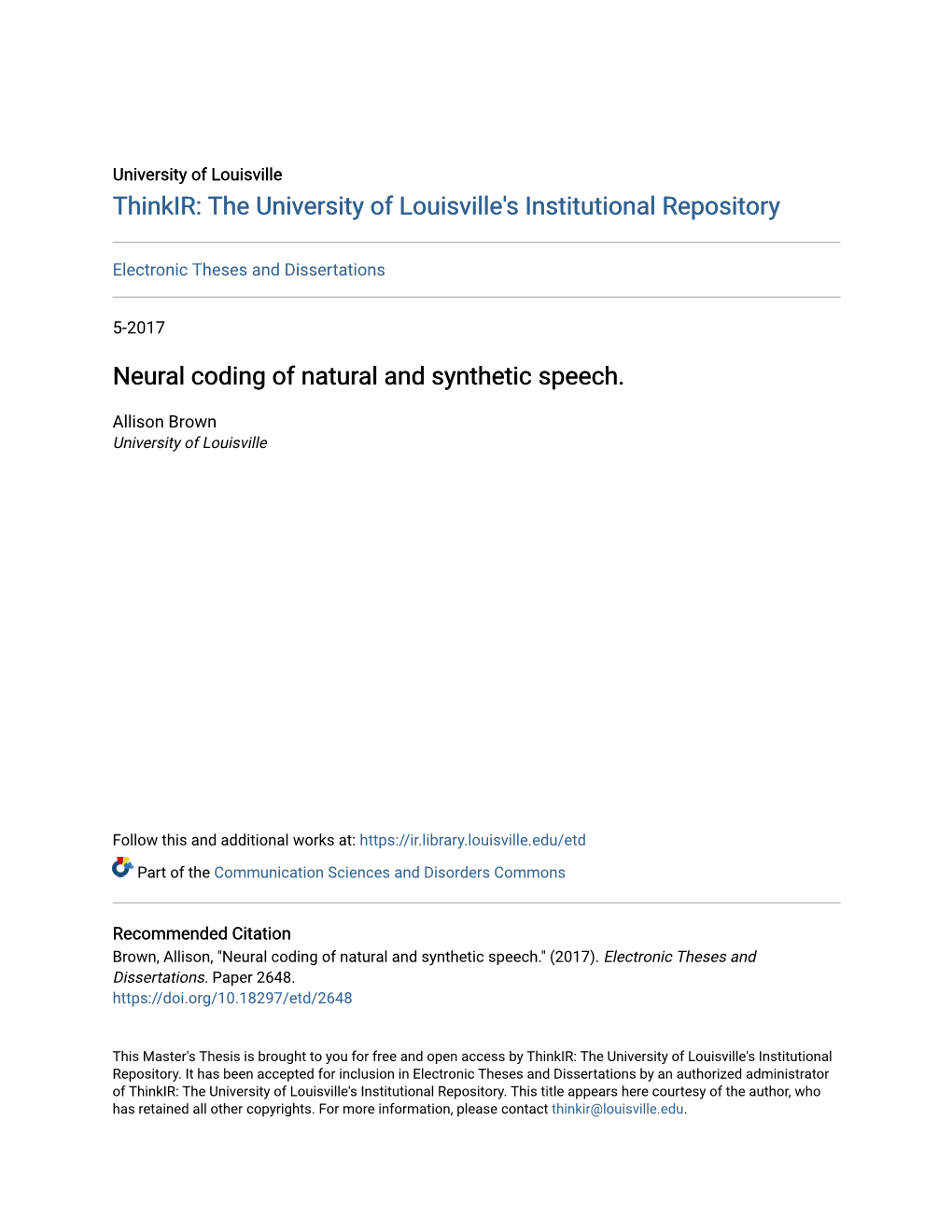 Neural Coding of Natural and Synthetic Speech