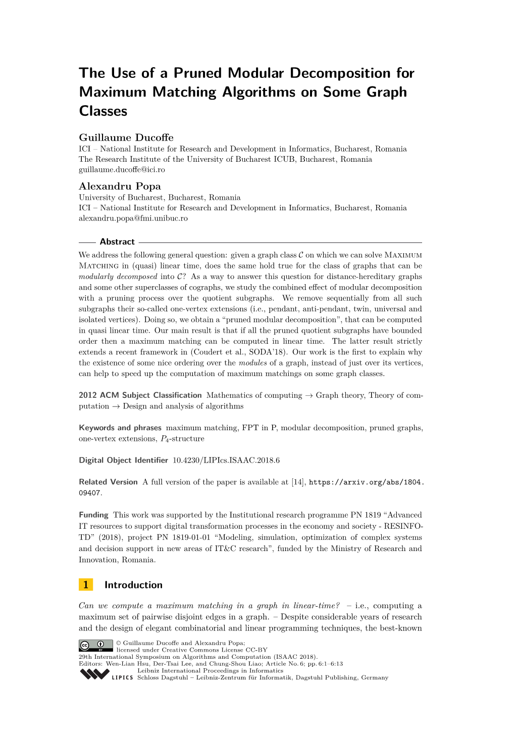 The Use of a Pruned Modular Decomposition for Maximum Matching Algorithms on Some Graph Classes