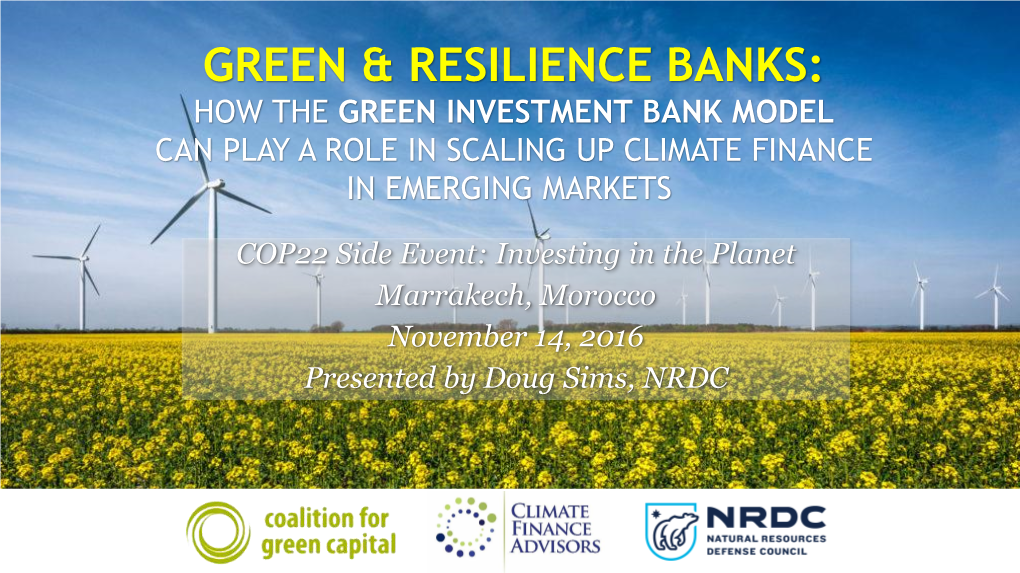 Green Investment Banks