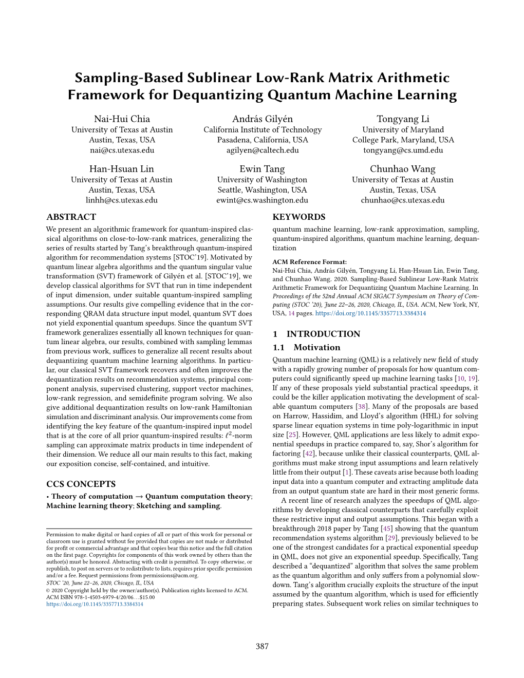 Sampling-Based Sublinear Low-Rank Matrix Arithmetic Framework for Dequantizing Quantum Machine Learning