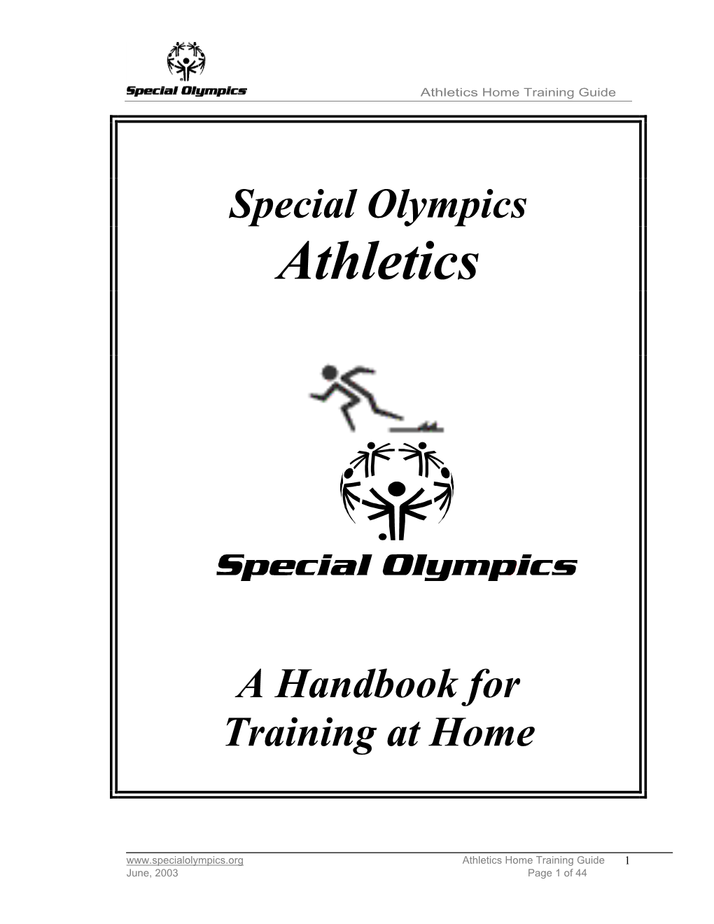 Athletics Home Training Guide