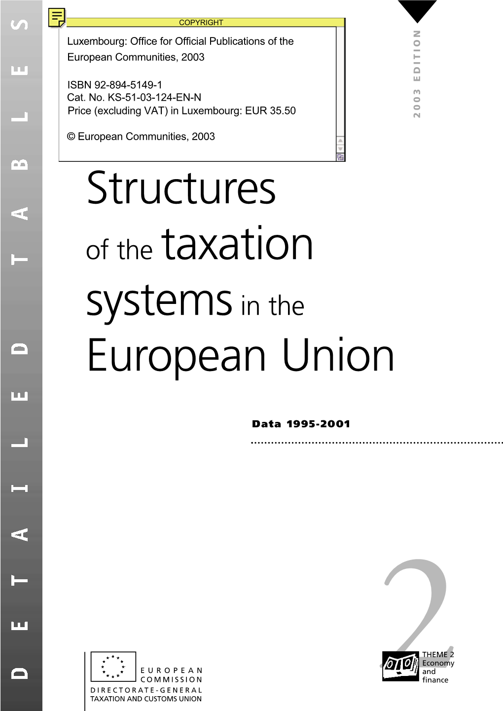 Structures of the Taxation Sistems in the European Union