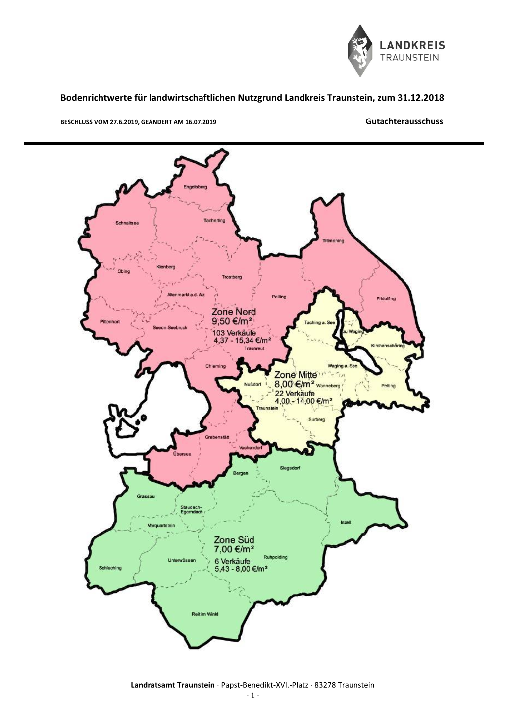 Bodenrichtwert Landwirtschaftliche Grundstücke