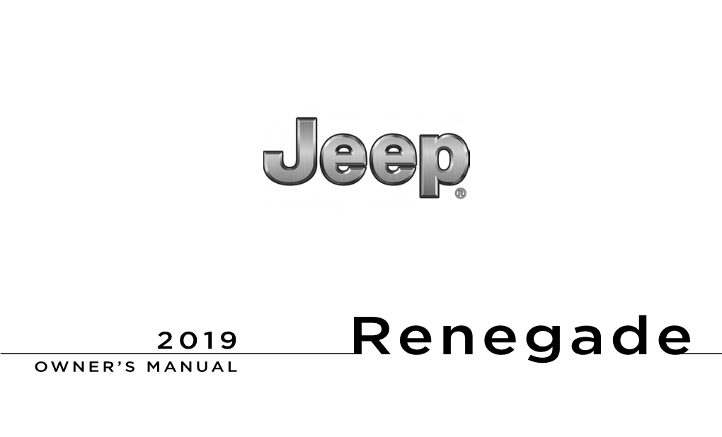 2019 Jeep Renegade Owner's Manual