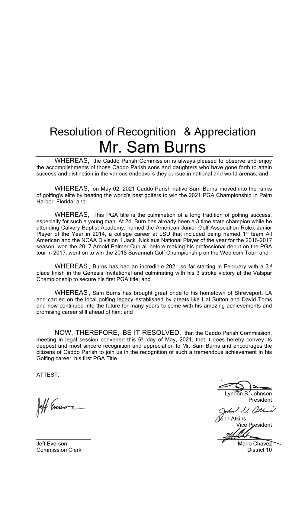 Mr. Sam Burns