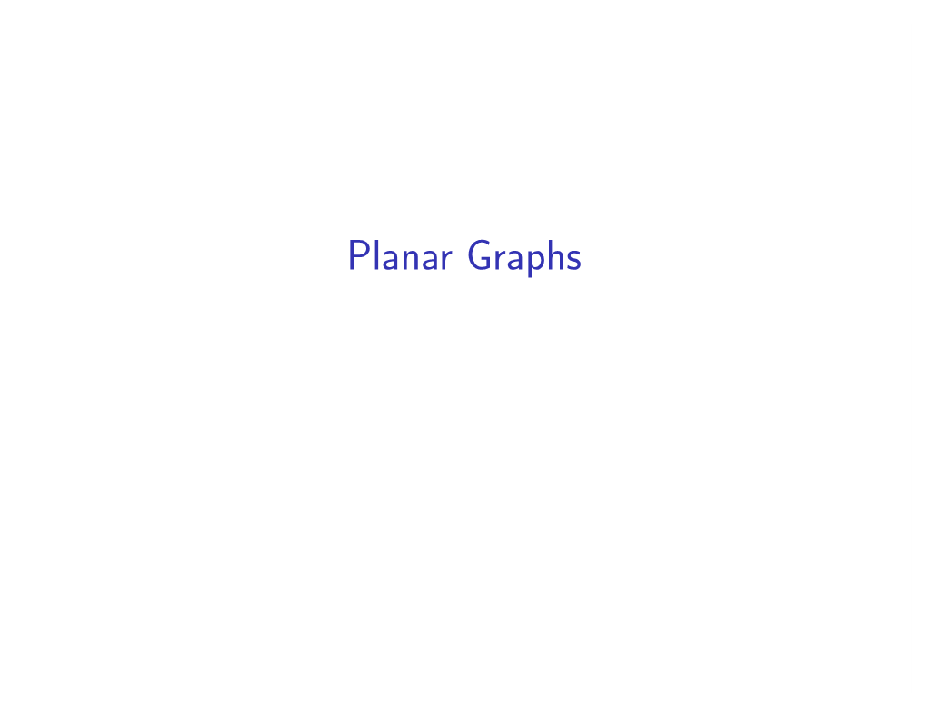 Planar Graphs