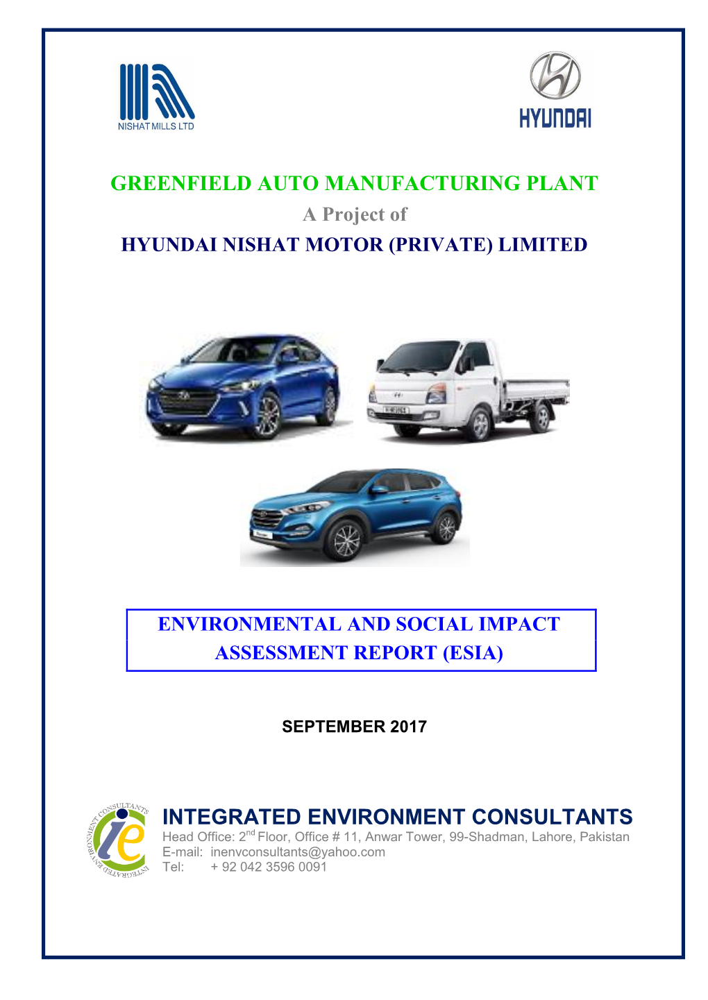 A Project of HYUNDAI NISHAT MOTOR (PRIVATE) LIMITED