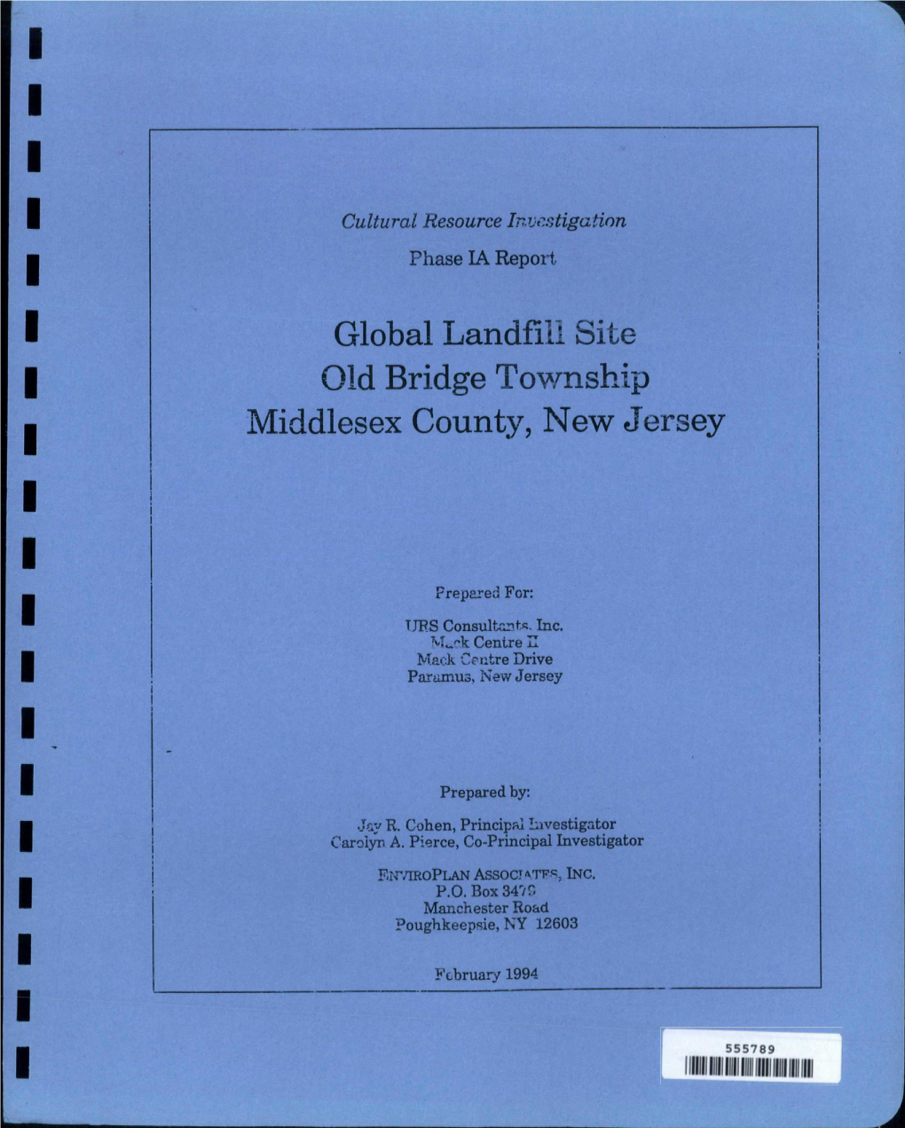 Global Landfill Site- Old Bridge Township Middlesex County, New Jersey