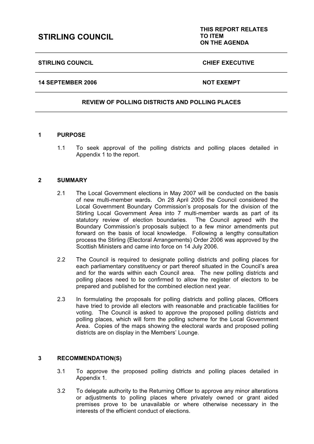 Sc427 Review of Polling Districts and Polling Places