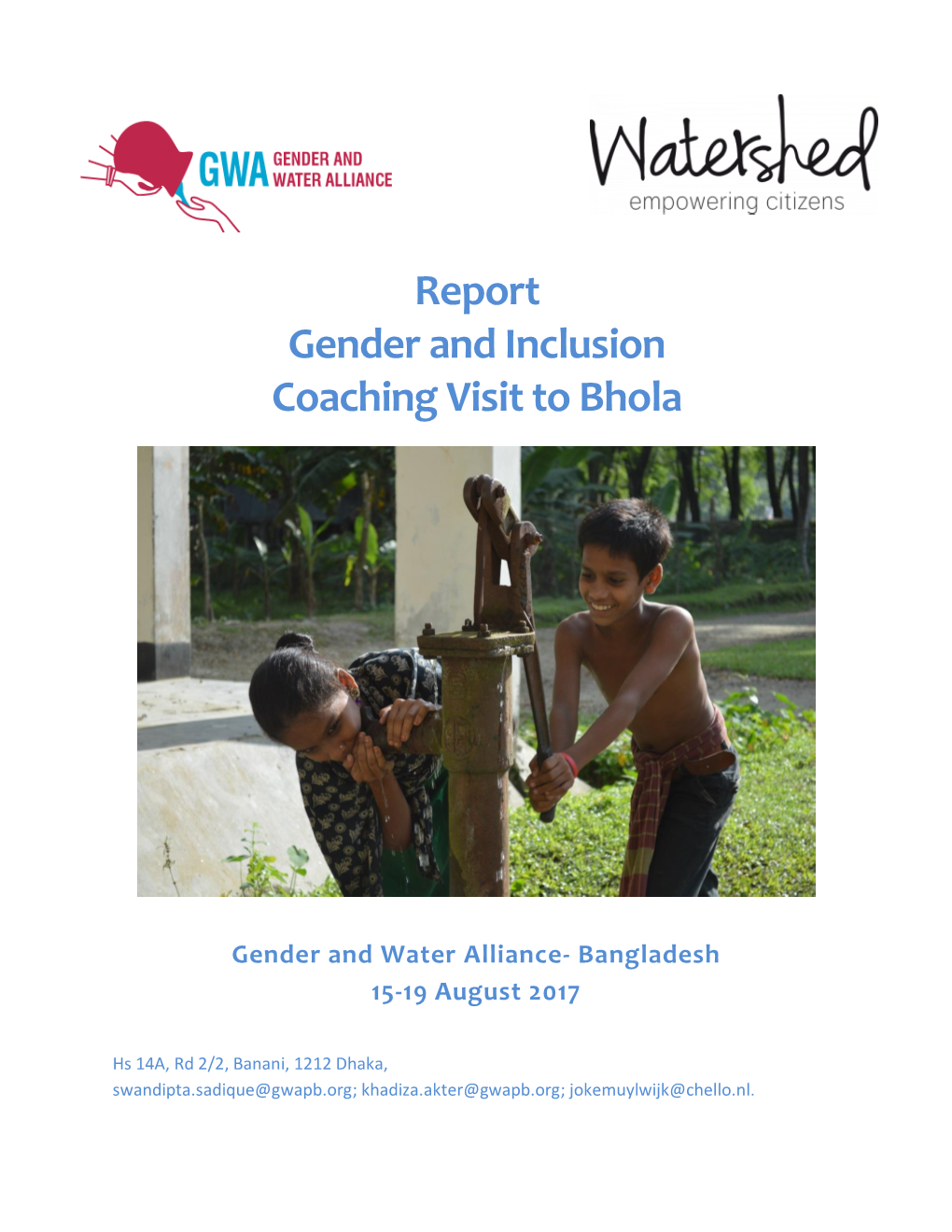 Report Gender and Inclusion Coaching Visit to Bhola