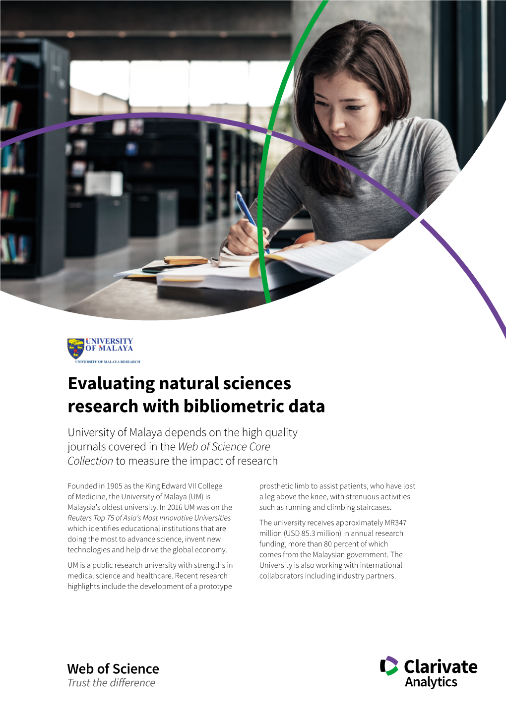 Evaluating Natural Sciences Research with Bibliometric Data