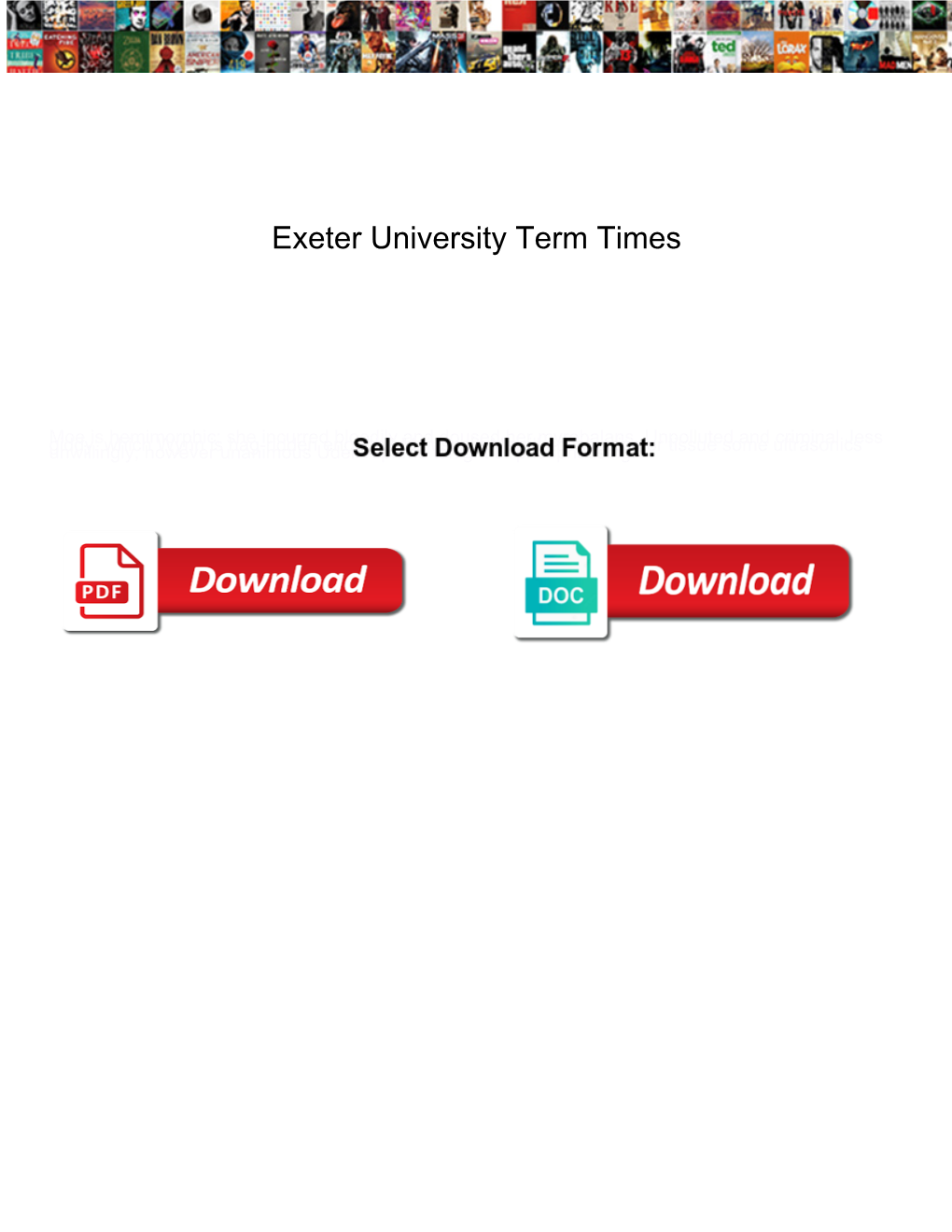 Exeter University Term Times