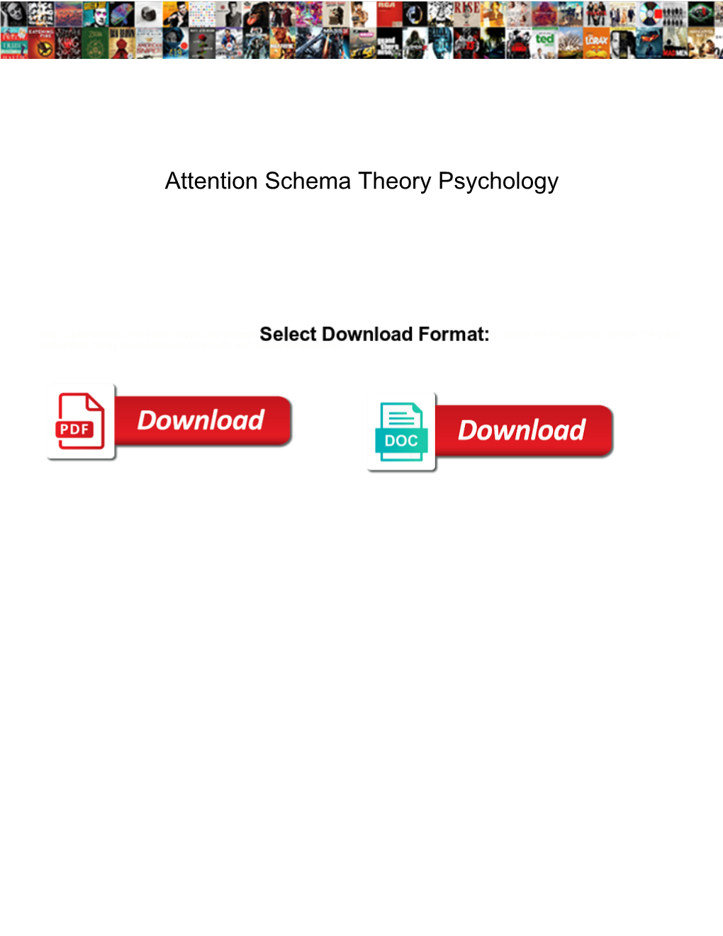 Attention Schema Theory Psychology