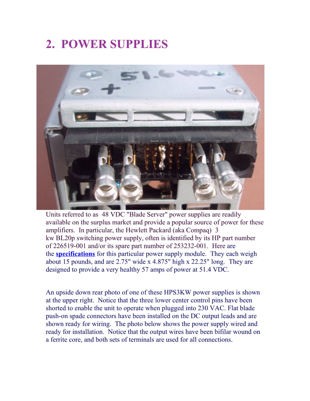 2. Power Supplies