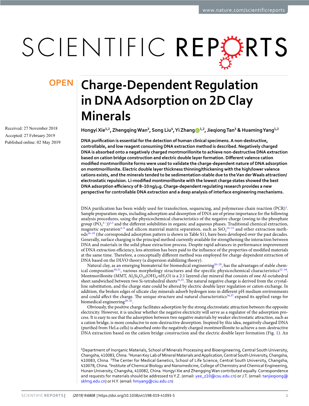 Charge-Dependent Regulation in DNA Adsorption on 2D Clay Minerals